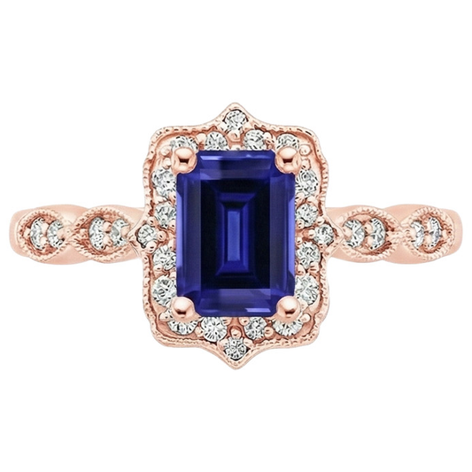 natural emerald sapphire 3ct ring side angle