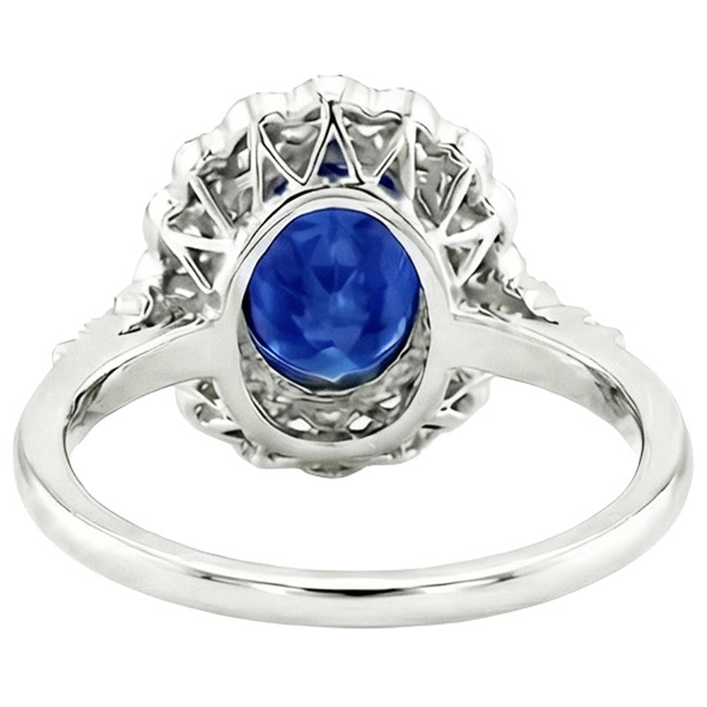 natural round sapphire 4ct watch side angle