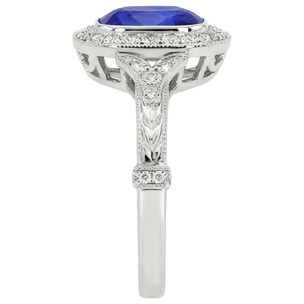 natural round sapphire 8ct watch top view