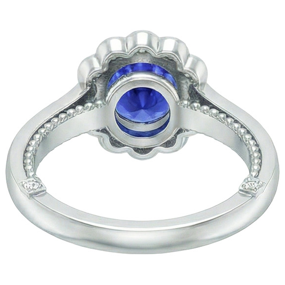 natural round sapphire 2.50ct ring side angle