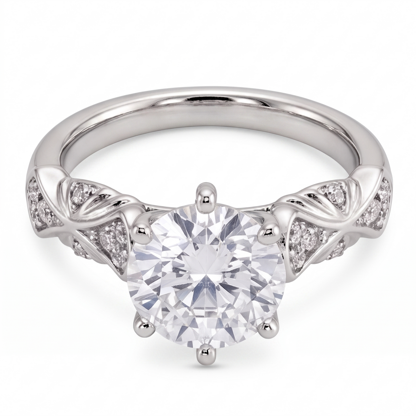 Antique Style Real Natural Earth Mined Diamond ( Not Lab Grown )  Anniversary Ring 1.75 Carats White Gold 14K