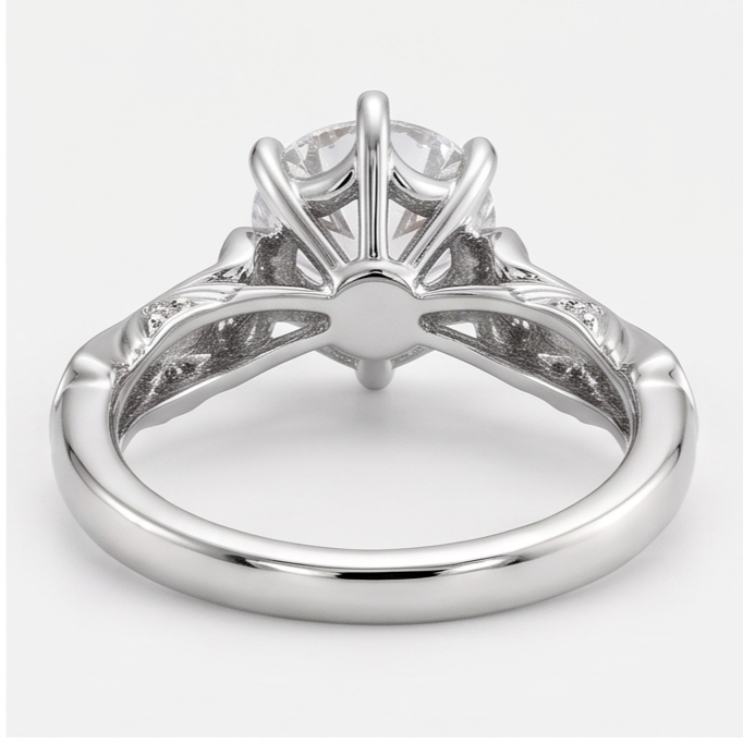 Antique Style Real Natural Earth Mined Diamond ( Not Lab Grown )  Anniversary Ring 1.75 Carats White Gold 14K