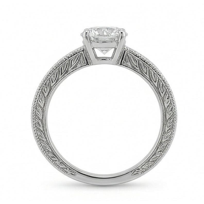 natural round diamond 2.50ct ring with diamond accents