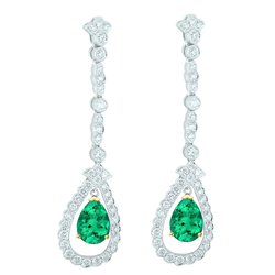 Natural Antique Emerald Gemstone Earring 1 ct