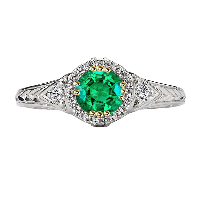 Brilliant Fine Emerald Gemstone Ring 2 ct – main view