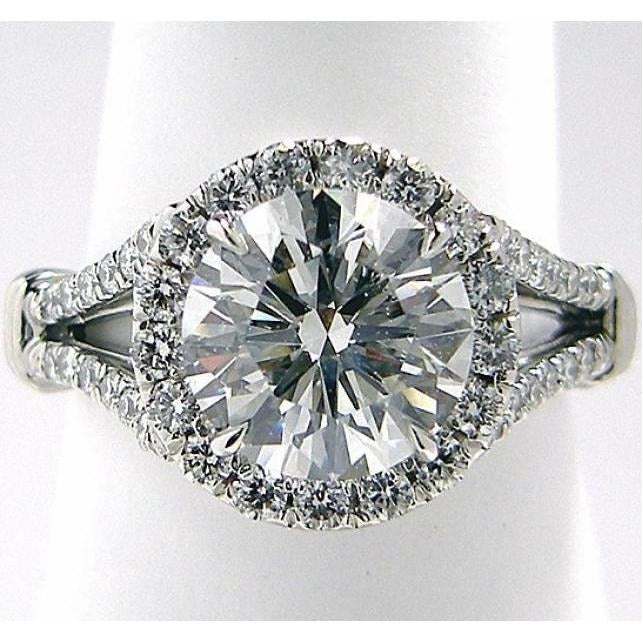 Antique Style Genuine Diamond Engagement Ring 3.75 Ct.