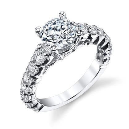 Antique Style Real Diamond Engagement 2.05 Carats Women 14K White Gold - Engagement Ring-harrychadent.ca