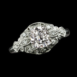 Antique Style Round Old Mine Cut Real Natural Earth Mined Diamond Ring 3.25 Carats Milgrain