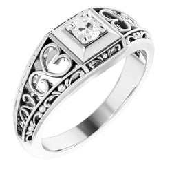 Handcrafted Fine Diamond Single Stone Ring 1 ct by HarryChadEnt