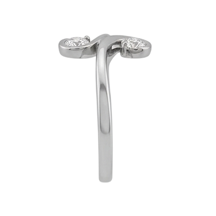 Art Nouveau Jewelry New Toi et Moi Two-Stone Natural Earth Mined Diamond ( Not Lab Grown ) Ring