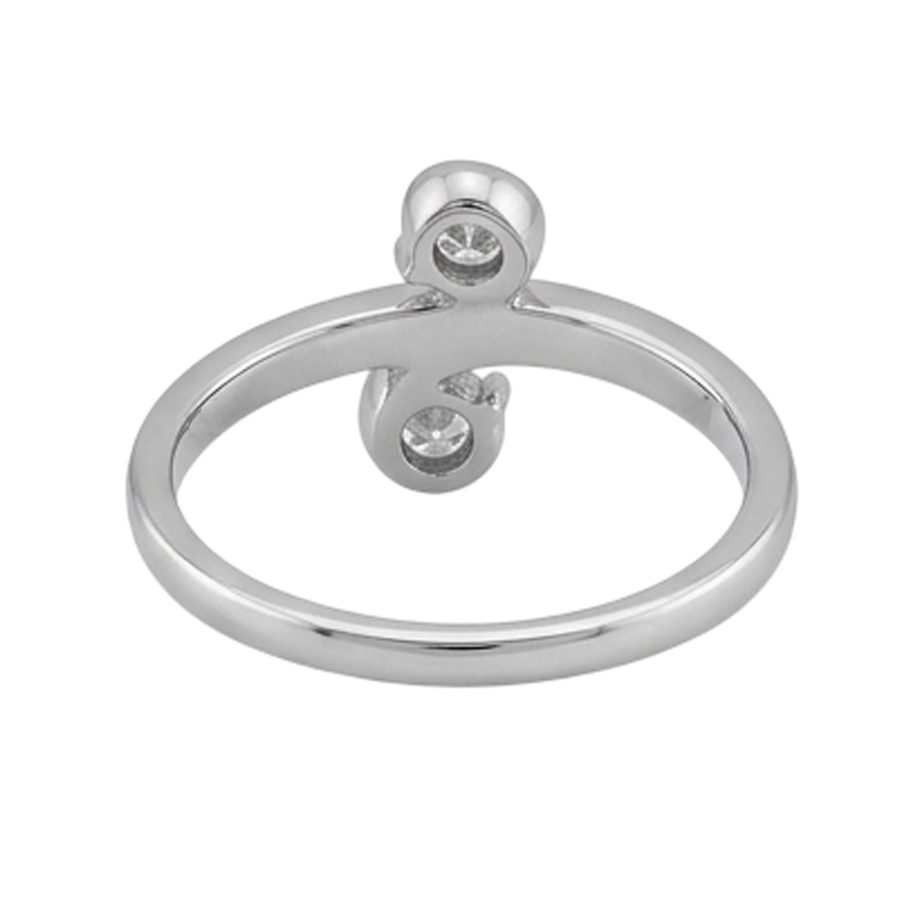 Art Nouveau Jewelry New Toi et Moi Two-Stone Natural Earth Mined Diamond ( Not Lab Grown ) Ring