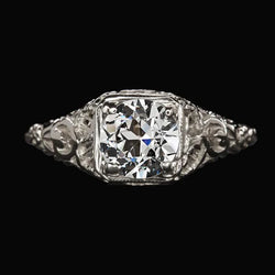 Art Nouveau Jewelry New Solitaire Wedding Ring Old Cut Natural Earth Mined Diamond