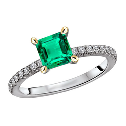 Handcrafted Colored Stone Ring with GIA Certified Fine Emerald