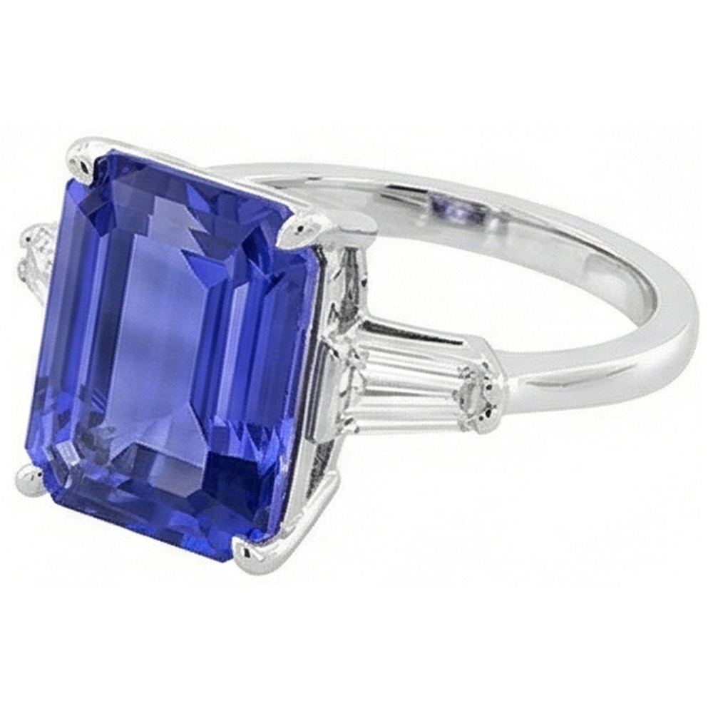 natural emerald sapphire 2.75ct ring top view