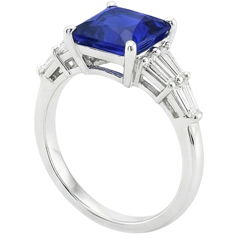 natural princess sapphire 5.50ct ring close up detail