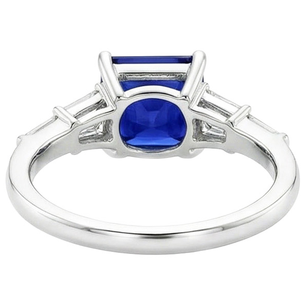 natural princess sapphire 5.50ct ring top view