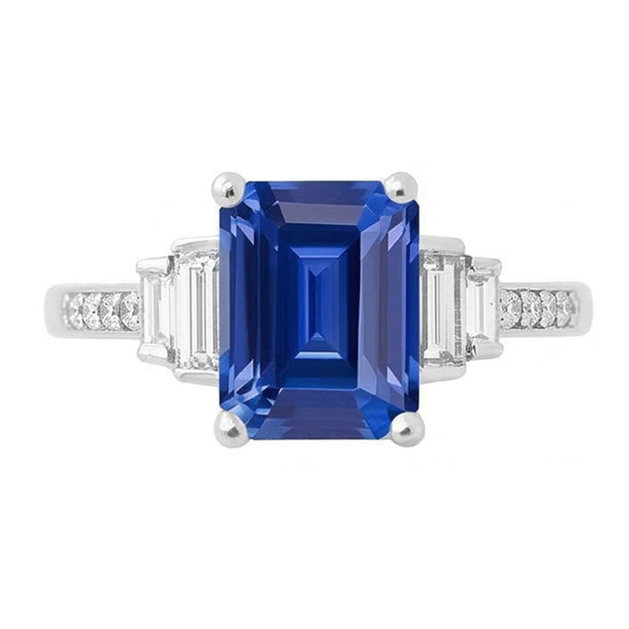 natural emerald sapphire 3.50ct ring side angle