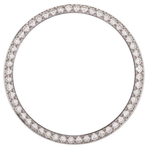 Bead Custom Natural Diamond Bezel For Rolex Date 34 Mm Watch 2.75 Ct. WG 14K