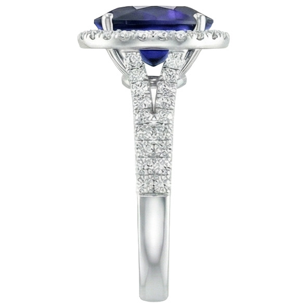 Beautiful 12 Ct Sapphire Natural Earth Mined Diamond ( Not Lab Grown ) Ring