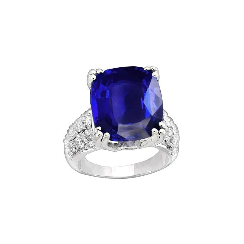 Beautiful 6 Carat Sapphire Engagement Ring