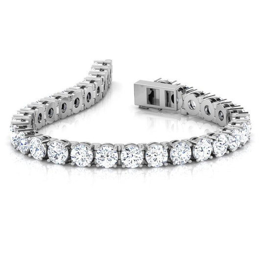 Beautiful Round Cut Lab Grown Diamond Tennis Bracelet Fine Gold Jewelry 7.5 Ct