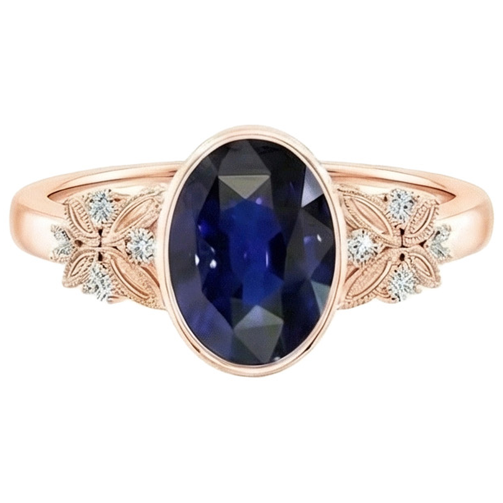 Bezel Set 5 Carat Sapphire Ring