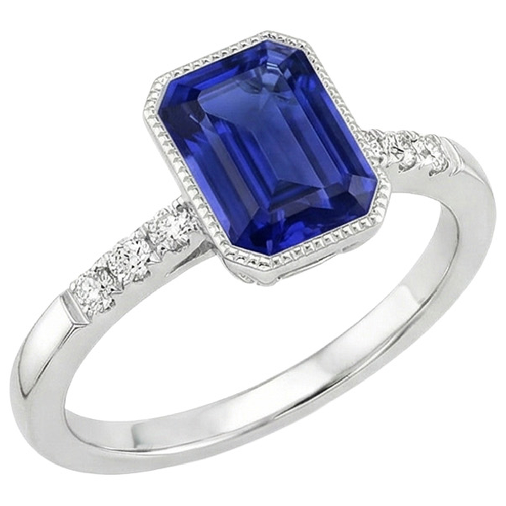 natural emerald sapphire 2.50ct watch side angle