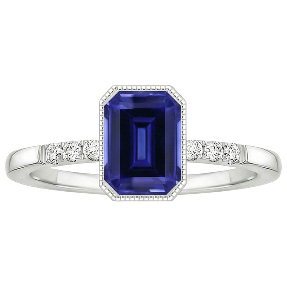 natural emerald sapphire 2.50ct watch close up detail