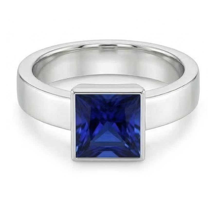 natural princess sapphire 5ct watch side angle