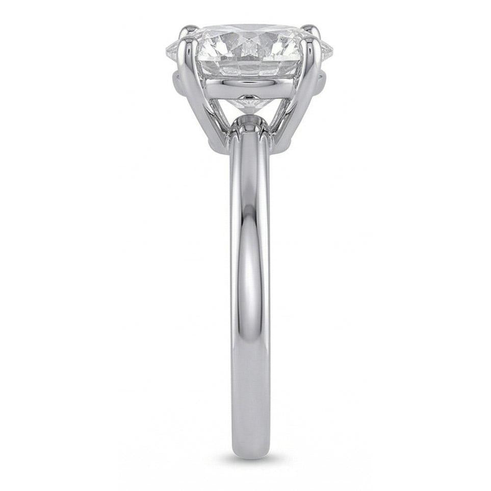 Big Round 2.75 Ct Solitaire Real Natural Earth Mined Diamond Wedding Ring