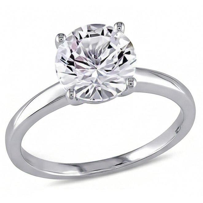 Big Round 2.75 Ct Solitaire Real Natural Earth Mined Diamond ( Not Lab Grown ) Wedding Ring