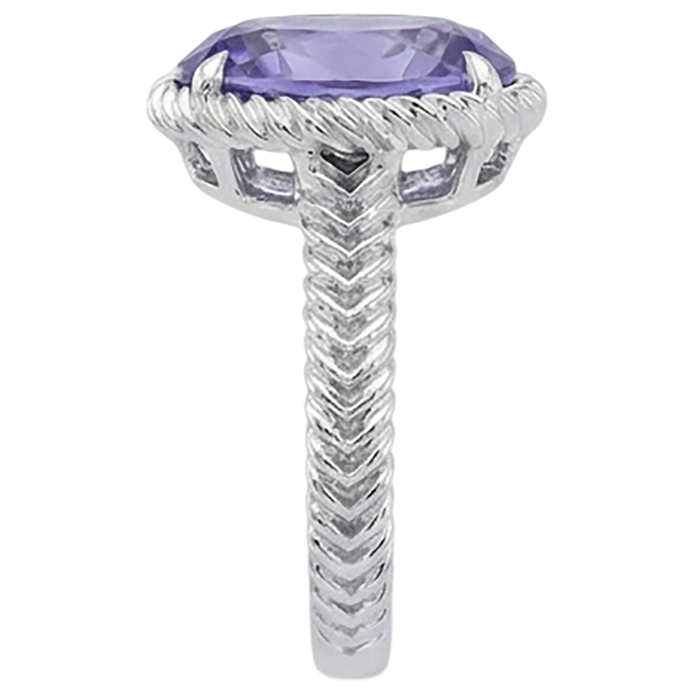 Big Solitaire Oval Tanzanite Ring 2.50 Carats Prong Set White Gold 14K