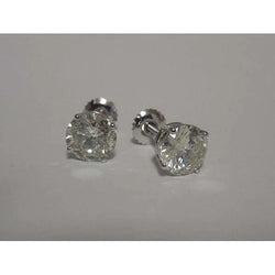 Big 7.50 Carat Genuine Diamonds Stud Earrings White Gold New