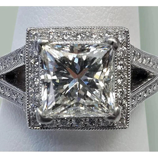 Big Natural Diamond Engagement Ring