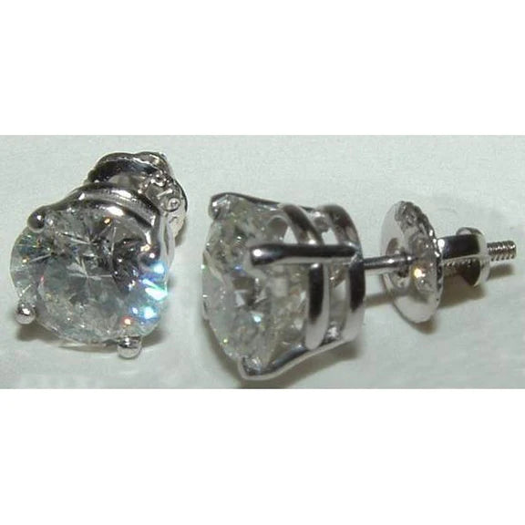 Natural Diamond Stud Earring 5.02 Carats Diamond Earring Platinum