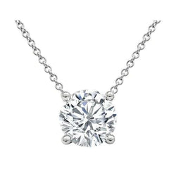 Big Round 4 Carat Real Diamond Pendant