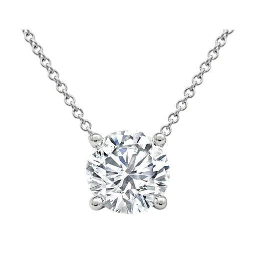 Big Round 4 Carat Real Diamond Pendant