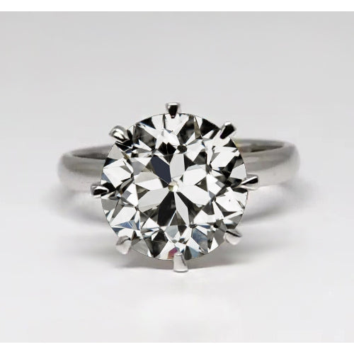 Solitaire Ring 14K White Gold with Fine Diamond – main view