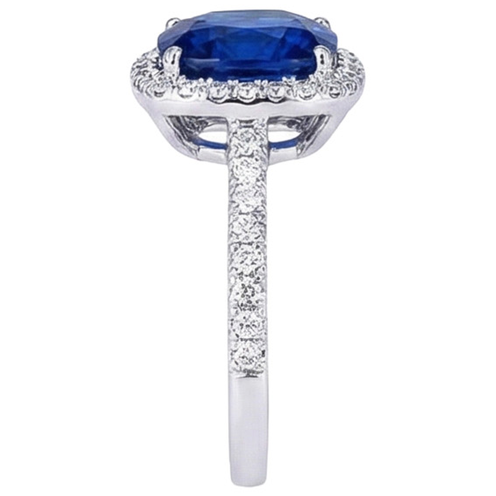 Biggest Cushion Sapphire Halo Ring Sri Lanka