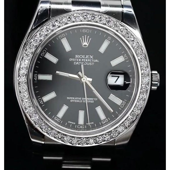 Diamonds Bezel Mens