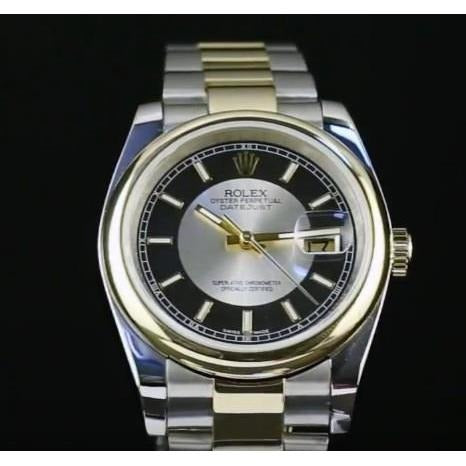 Black Dial Rolex Date Just Watch