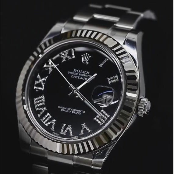 Mens Watch Fluted Bezel Ss