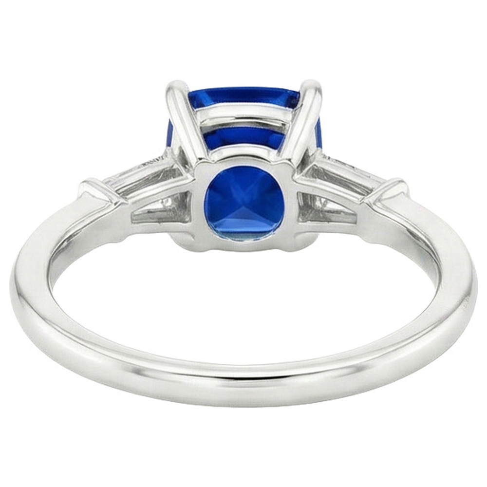 natural princess sapphire 2.75ct ring side angle