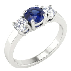 Natural Sapphire Ring 1.50ct - White Gold 14K