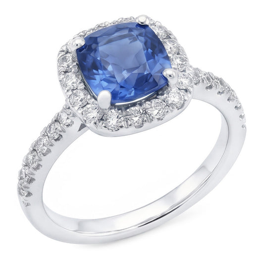Blue Sapphire Engagement Ring