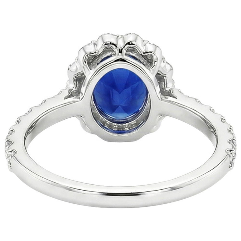 natural round sapphire 5.50ct ring side angle
