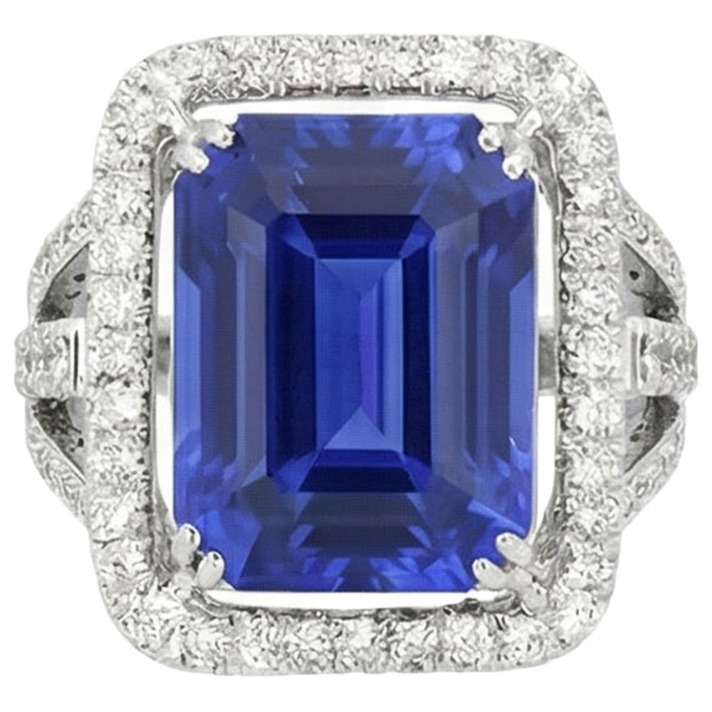natural emerald sapphire 6.50ct ring side angle