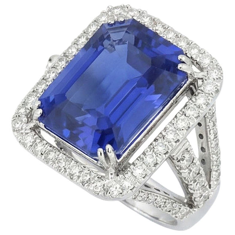 natural emerald sapphire 6.50ct ring close up detail