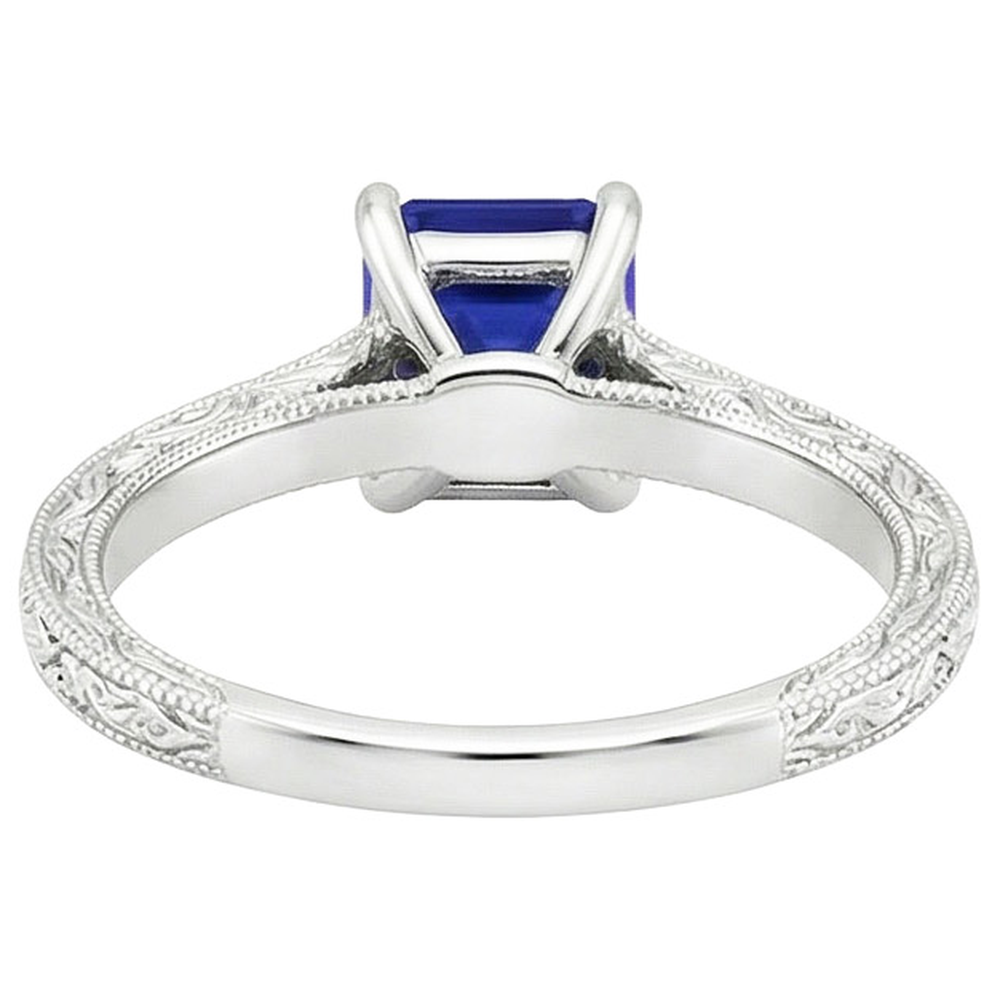 natural emerald sapphire 3.50ct ring close up detail