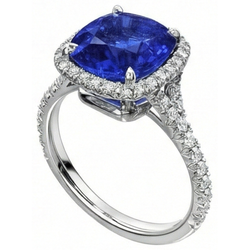 Blue Sapphire Wedding Ring For Women